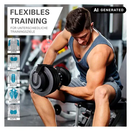 Sport-Tec adjustable dumbbell, 3-24 kg