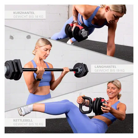 Sport-Tec 3-in-1 Multi Dumbbell Set 1-19 kg