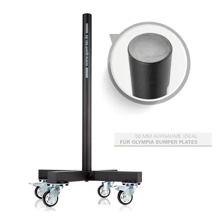 Bumper Plate storage trolley, mobile, LxWxH 60,5x60,5x97 cm