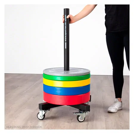 Bumper Plate storage trolley, mobile, LxWxH 60,5x60,5x97 cm