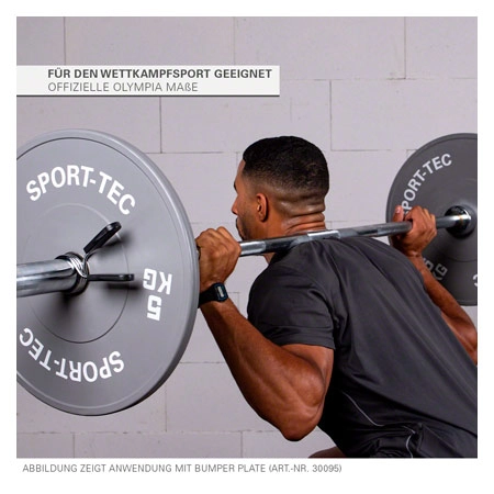 Olympia barbell bar, 15 kg, chrome,  5 cm x 201 cm