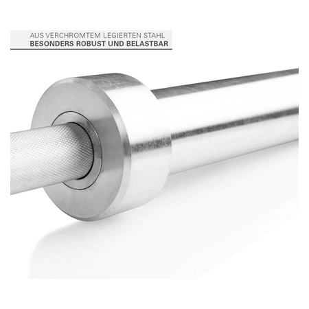 Olympia barbell bar, 15 kg, chrome,  5 cm x 201 cm
