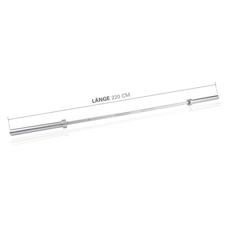 Olympia barbell bar, 20 kg, chrome,  5 cm x 220 cm