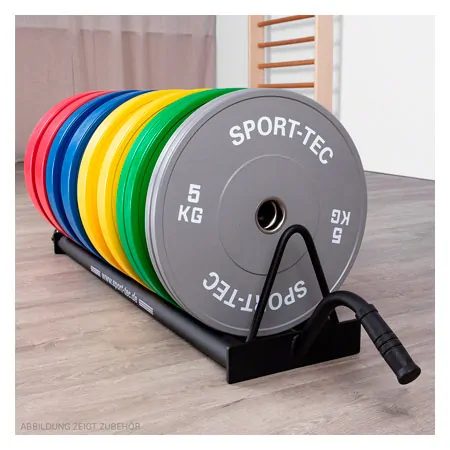 Weight Plate Rack Bumper Plate Rack, mobile, LxWxH 140x28x26,8 cm