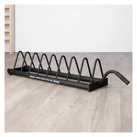 Weight Plate Rack Bumper Plate Rack, mobile, LxWxH 140x28x26,8 cm