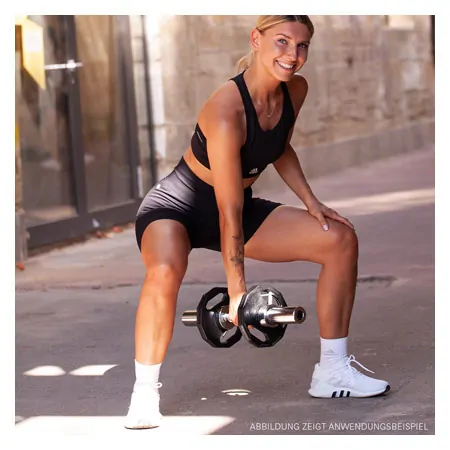 Olympia weight plate with rubber cover and handle,  5 cm, 1.25 kg, one piece