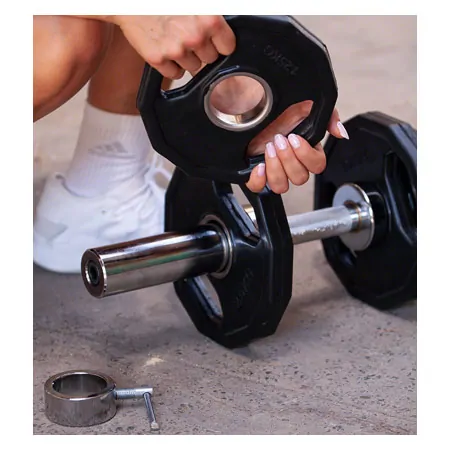 Olympia weight plate with rubber cover and handle,  5 cm, 1.25 kg, one piece