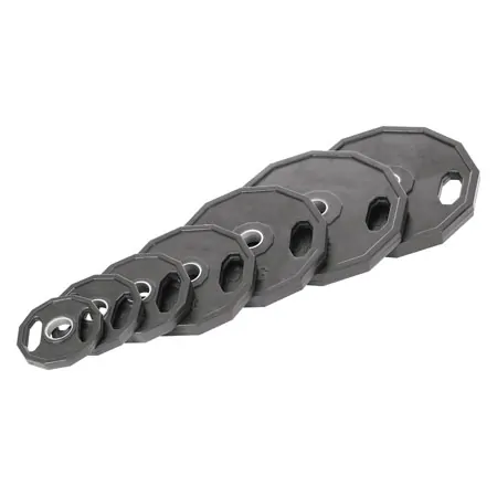 Olympia weight plate with rubber cover and handle,  5 cm, 1.25 kg, one piece