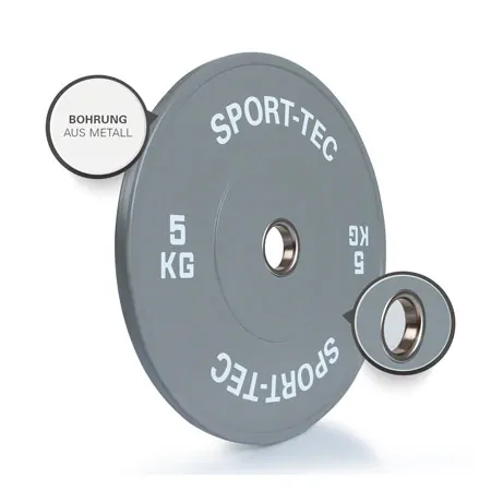 Weight plate Olympia Bumper Plate, 50 mm, 5 kg, gray