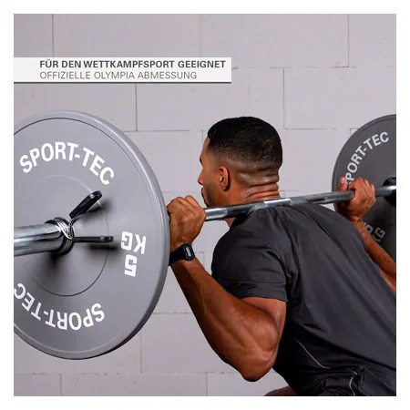 Weight plate Olympia Bumper Plate, 50 mm, 5 kg, gray