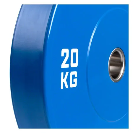 Weight plate Olympia Bumper Plate, 50 mm, 20 kg, blue