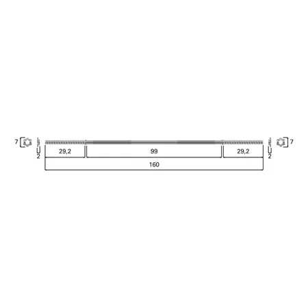 Barbell bar with star collars,  3 cm x 160 cm