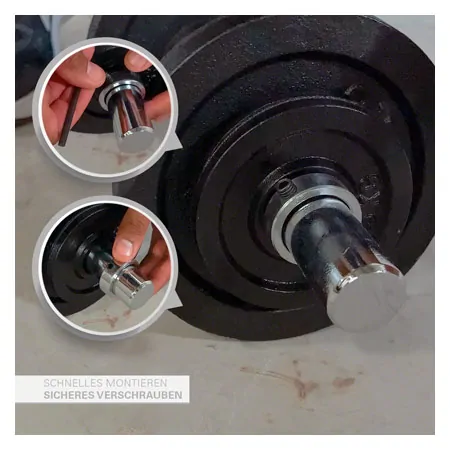 Barbell bar standard,  3 cm x 165 cm
