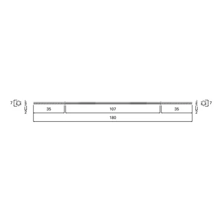 Barbell with star closure,  3 cm x 180 cm