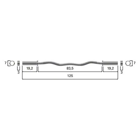 Olympic SZ-bar chrome incl. locking device,  5 cm x 120 cm