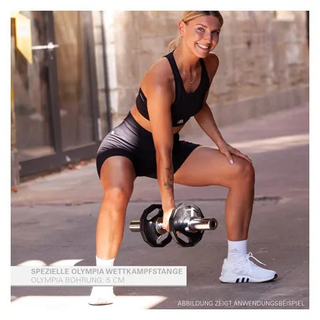 Olympic biceps / triceps bar incl. locking device,  5 cm