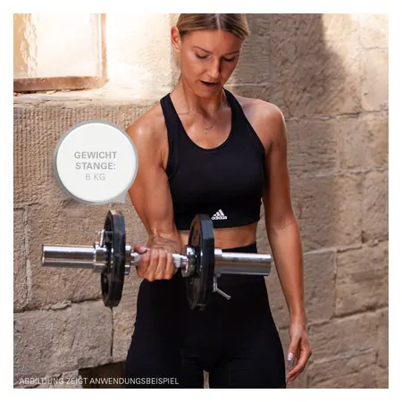 Olympic biceps / triceps bar incl. locking device,  5 cm