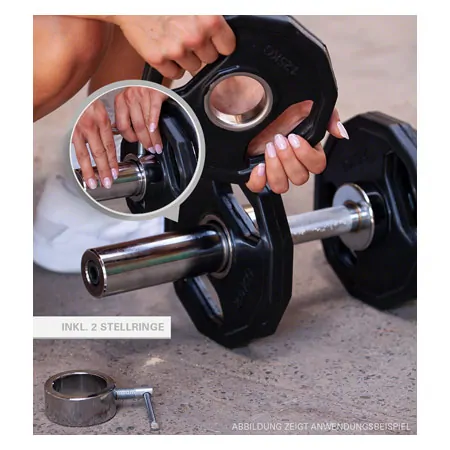 Olympic biceps / triceps bar incl. locking device,  5 cm