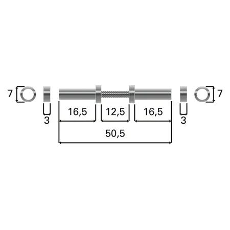 Olympic biceps / triceps bar incl. locking device,  5 cm