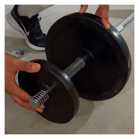 Weight plate with rubber coating,  3 cm, 15 kg, one piece
