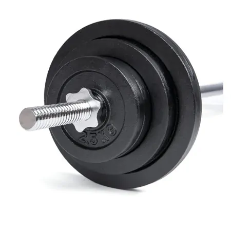 Barbell set, 50 kg, 2 x 10 kg, 2x 5 kg, 4x 2.5 kg, 9-pcs.