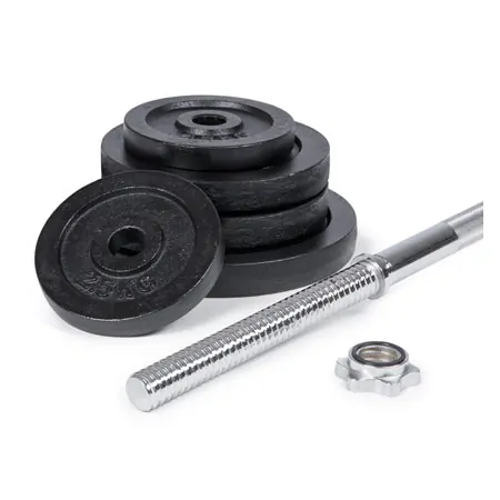 Barbell set, 60 kg, 2 x 10 kg, 4x 5 kg, 4x 2.5 kg, 11-pcs.