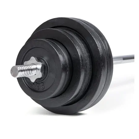 Barbell set, 80 kg, 4 x 10 kg 4x 5 kg, 4x 2.5 kg, 13-pcs.