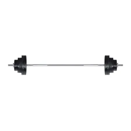 Barbell set, 80 kg, 4 x 10 kg 4x 5 kg, 4x 2.5 kg, 13-pcs.
