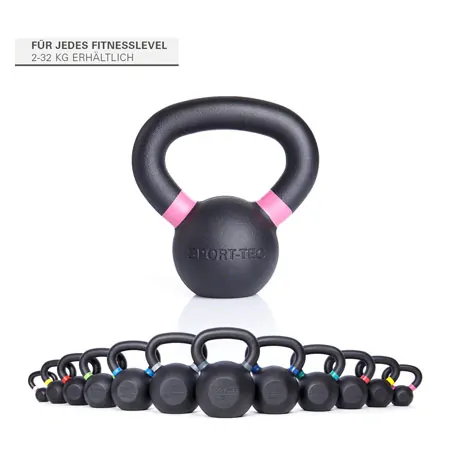 Sport-Tec Kettlebell, 4 kg, black/pink