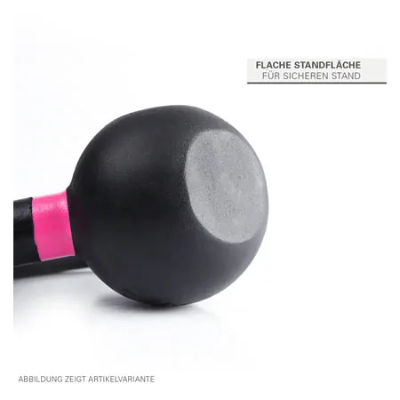 Sport-Tec Kettlebell Powdercoated, 6 kg, black/ light yellow