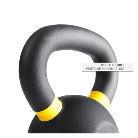 Sport-Tec Kettlebell Powdercoated, 8 kg, black/yellow