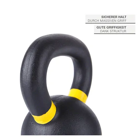 Sport-Tec Kettlebell Powdercoated, 8 kg, black/yellow