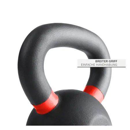 Sport-Tec Kettlebell Powdercoated, 10 kg, black/ light red