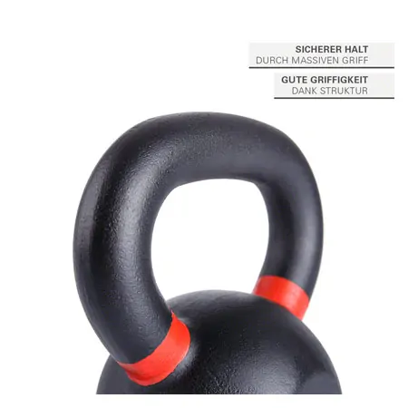 Sport-Tec Kettlebell Powdercoated, 10 kg, black/ light red