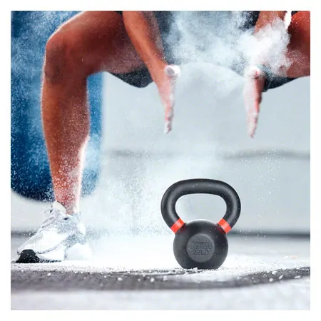 Sport-Tec Kettlebell Powdercoated, 10 kg, black/ light red