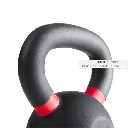Sport-Tec Kettlebell Powdercoated, 12 kg, black/ red