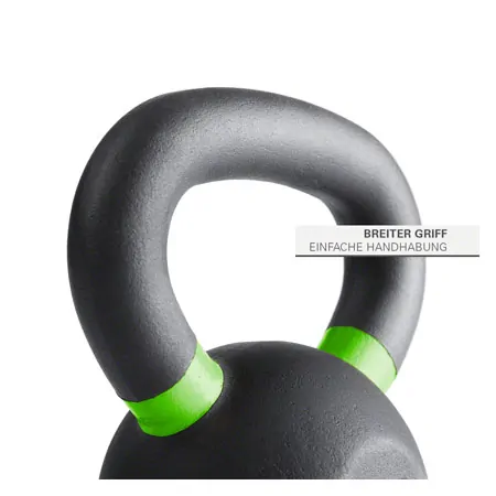 Sport-Tec Kettlebell Powdercoated, 14 kg, black/light green