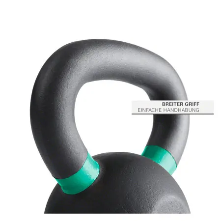Sport-Tec Kettlebell Powdercoated, 16 kg, black/green