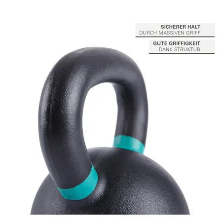 Sport-Tec Kettlebell Powdercoated, 16 kg, black/green