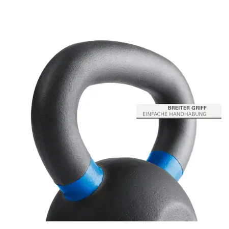 Sport-Tec Kettlebell Powdercoated, 20 kg, black/light blue