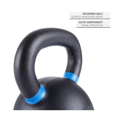 Sport-Tec Kettlebell Powdercoated, 20 kg, black/light blue