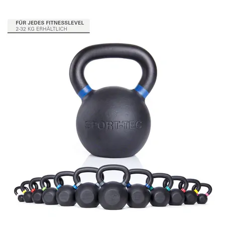 Sport-Tec Kettlebell Powdercoated, 24 kg, black/blue
