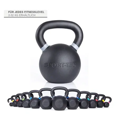 Sport-Tec Kettlebell Powdercoated, 28 kg, black/grey