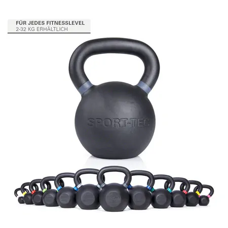 Sport-Tec Kettlebell Powdercoated, 32 kg, schwarz/anthracite