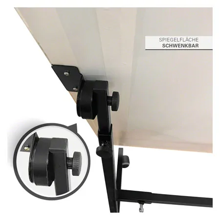 Light mirror, WxH 100x200 cm, mobile and swivelling