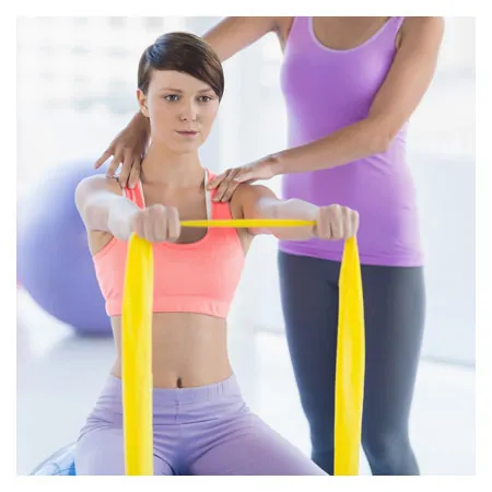 ARTZT vitality latex-free exercise band, 2.5 x 8 cm, lightweight, yellow