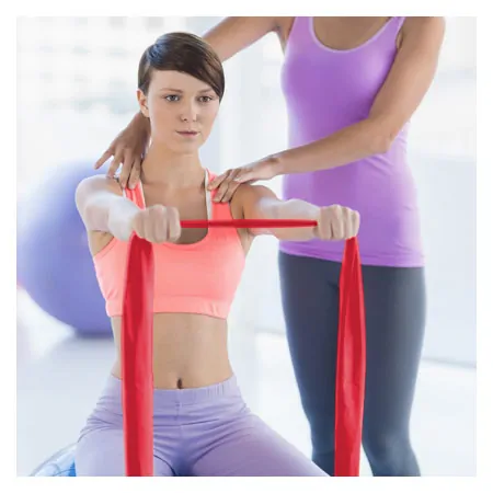 ARTZT vitality latex-free exercise band, 2.5 m x 11.5 cm, medium, red