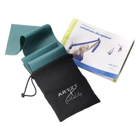 ARTZT vitality latex-free exercise band, 2.5 x 11.5 cm, thick, green