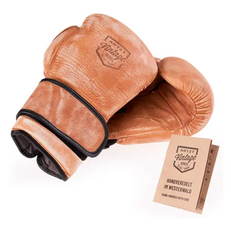 ARTZT Vintage Series Boxing Gloves, Leather, 12 oz, Pair