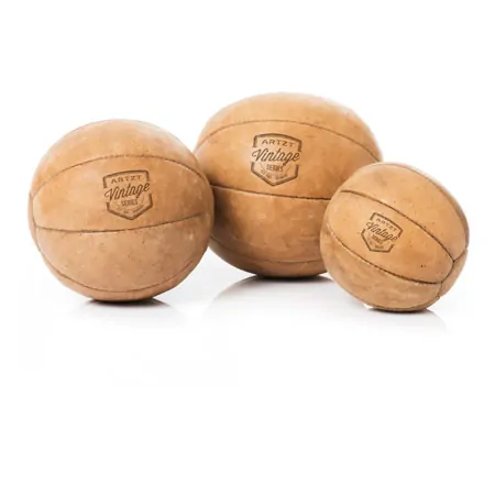 ARTZT Vintage Series leather medicine ball, 1 kg